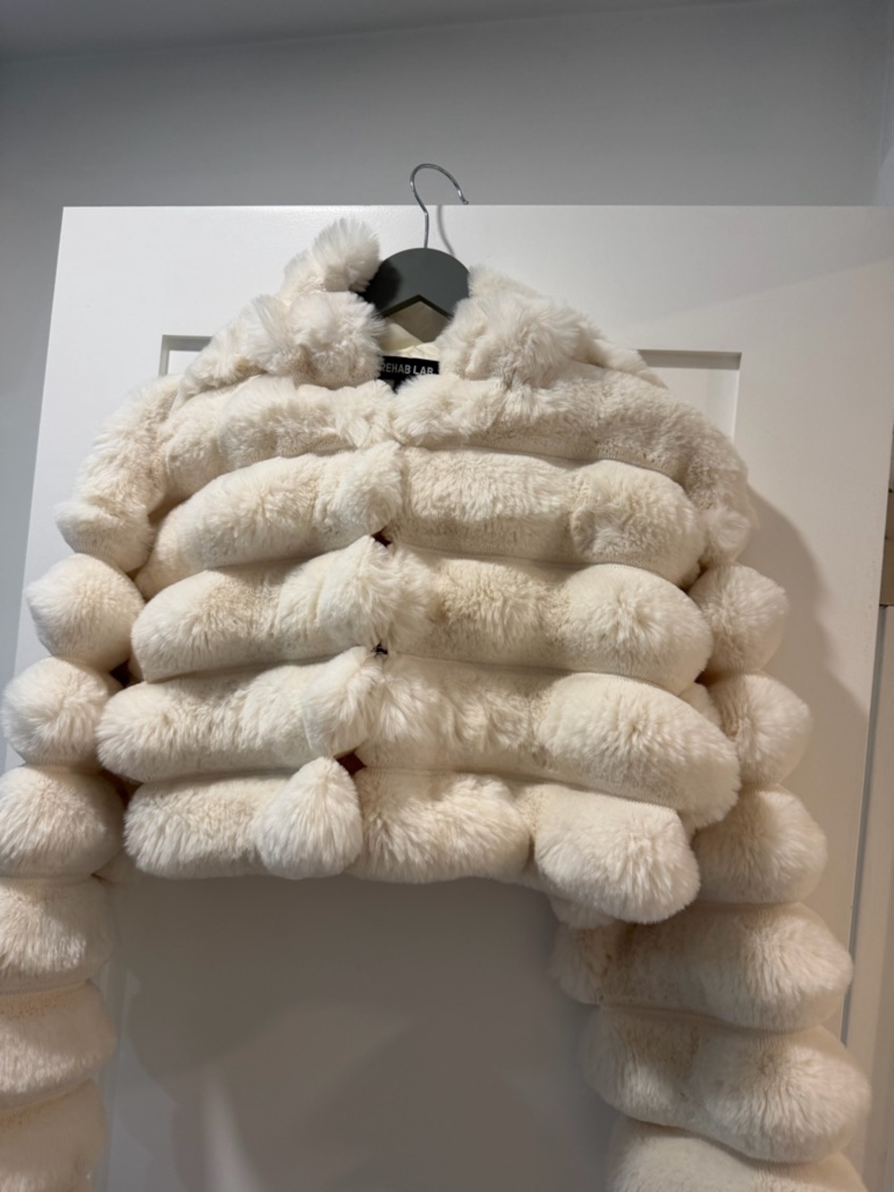 Rehab Cream Faux Fur Puffer Jacket